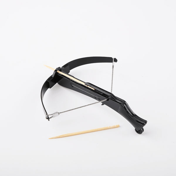 Mini, Bowman Toothpick Crossbow, Shooter – Black, Silver