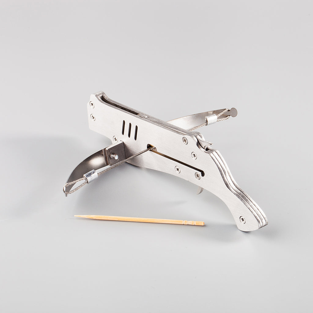 mini silver ace sniper bow with toothpick 