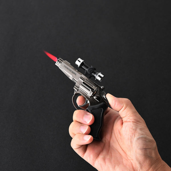 B PC butane gun lighter with a laser pointer
