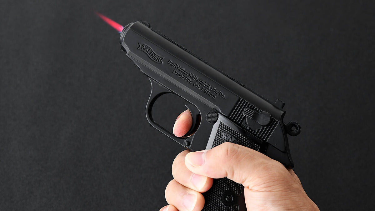 Black Walther cal 7 butane torch gun lighter