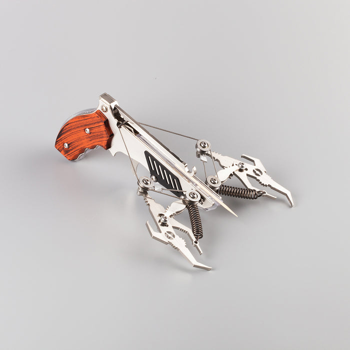 Stainless steel transformer crossbow with wooden handle