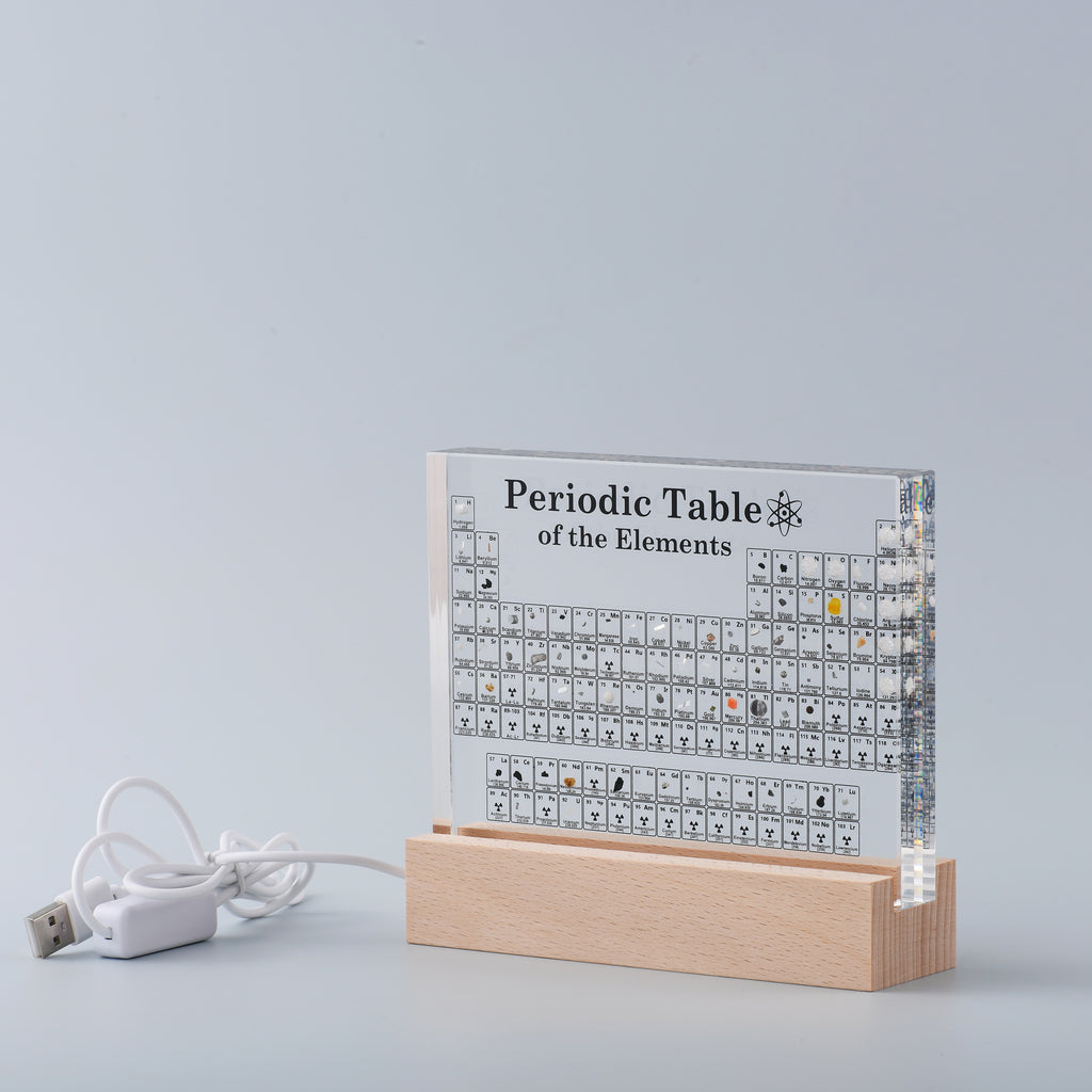 LED periodic table of elements side