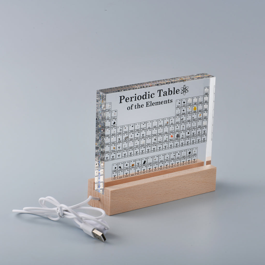 LED periodic table of elements cable side shot