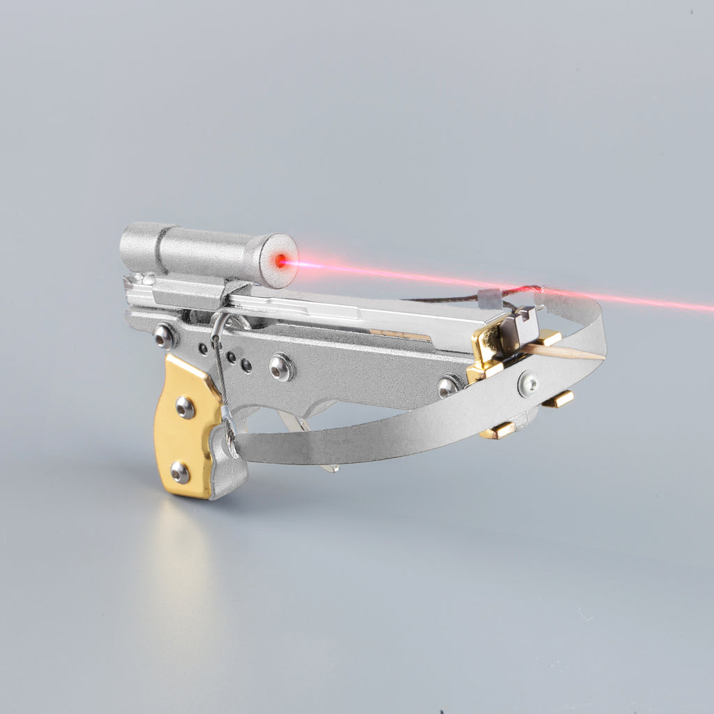 silver ghost hunter with red laser pointer scope