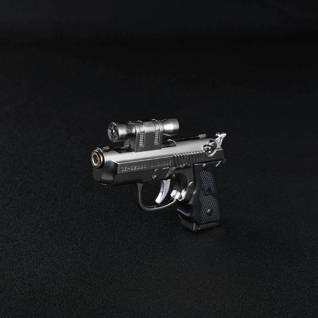 lignose mini butane gun lighter with laser pointer scope 