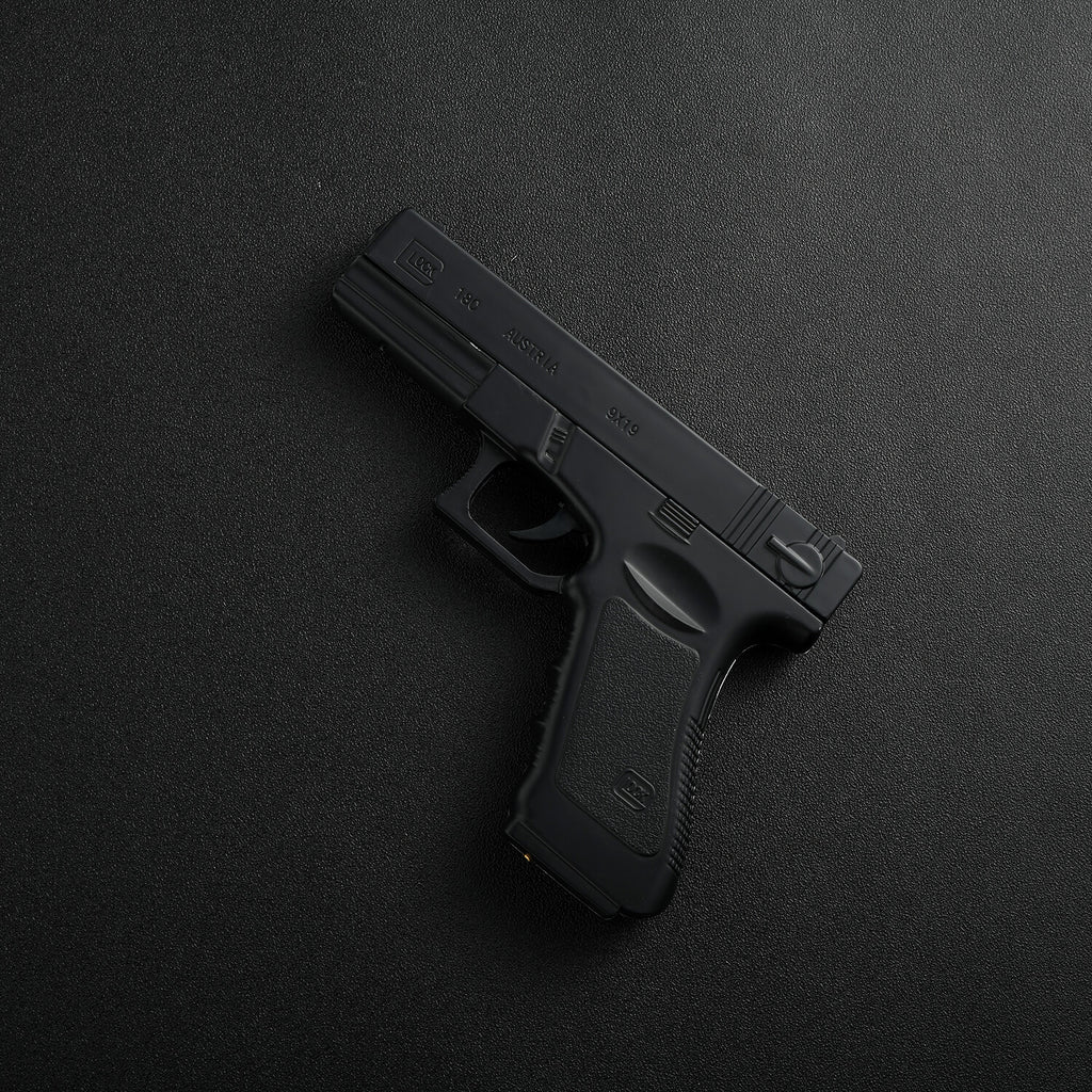 Black Glock 18 butane gun lighter