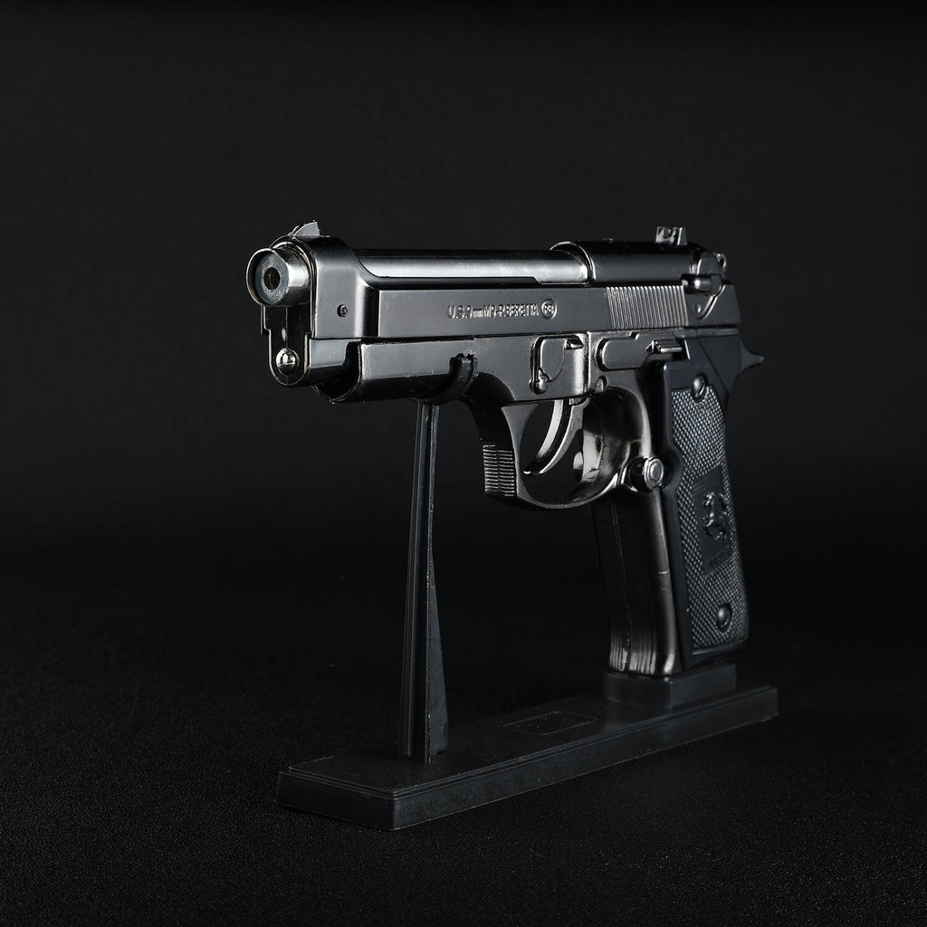 Beretta 9mm Butane lighter on display stand