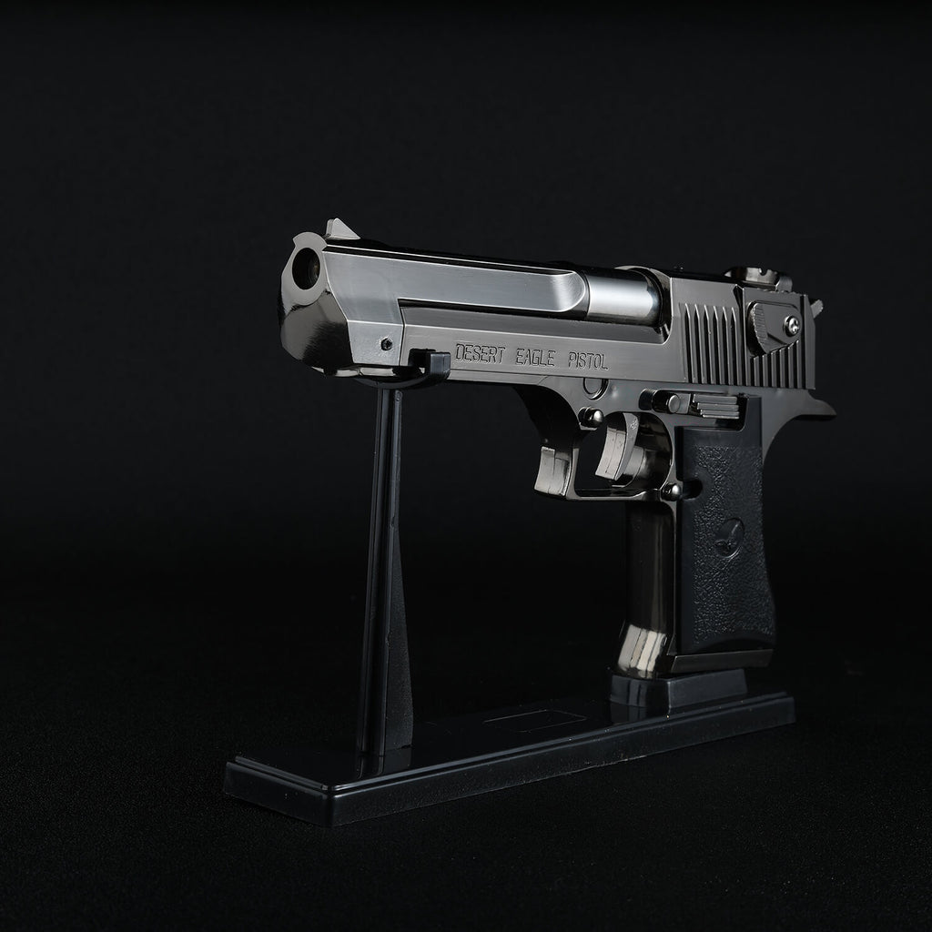 desert eagle butane gun lighter on display stand