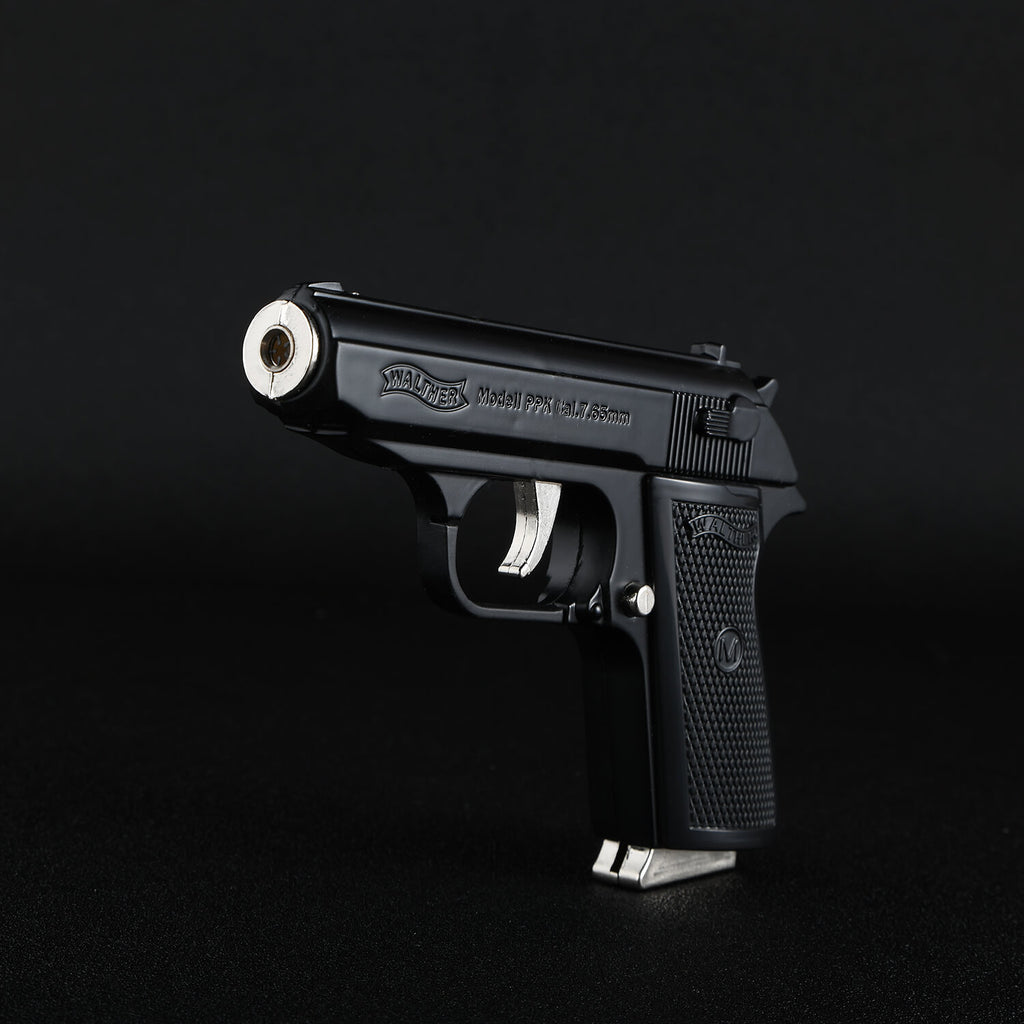 Silver Cal 7.65 butane gun lighter