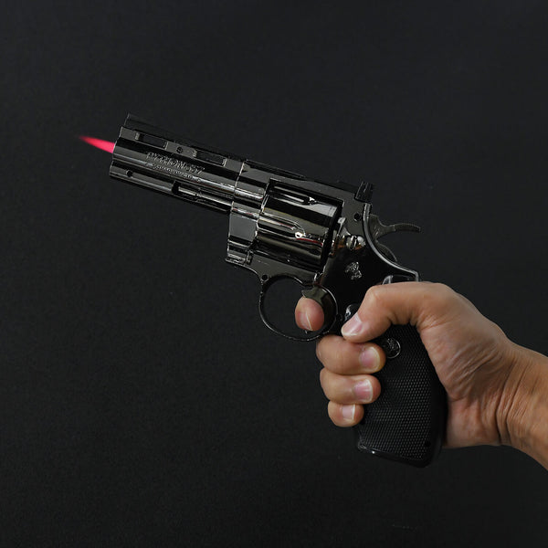 black Python 357 butane torch gun lighter 