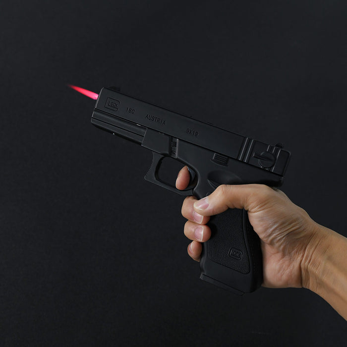 Black Glock 18 butane gun lighter
