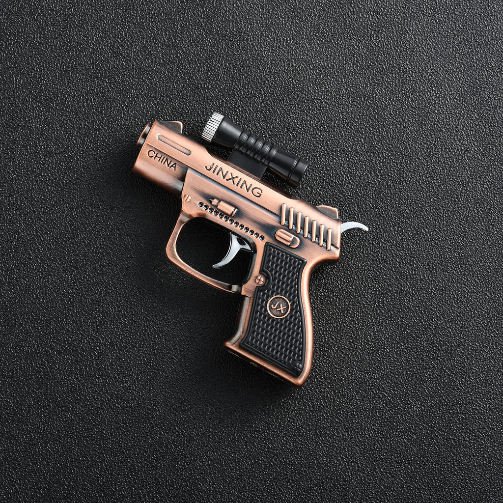 Jinx mini copper plated butane gun lighter and laser pointer scope