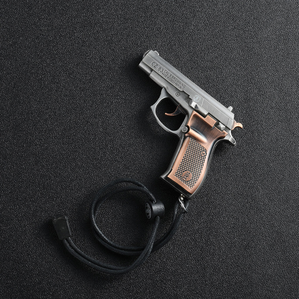 CZ cal 9 butane gun lighter with carrying string 