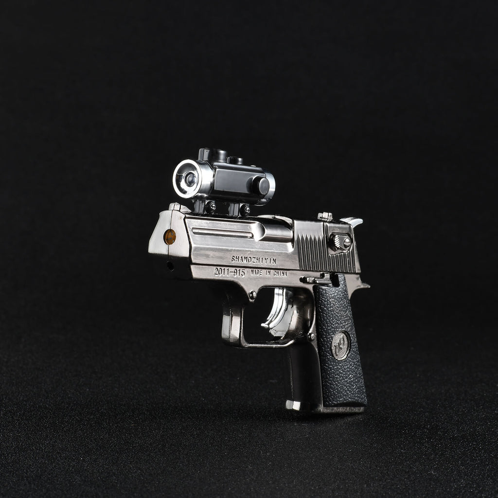 GQ 2011 mini butane gun lighter with laser pointer scope 