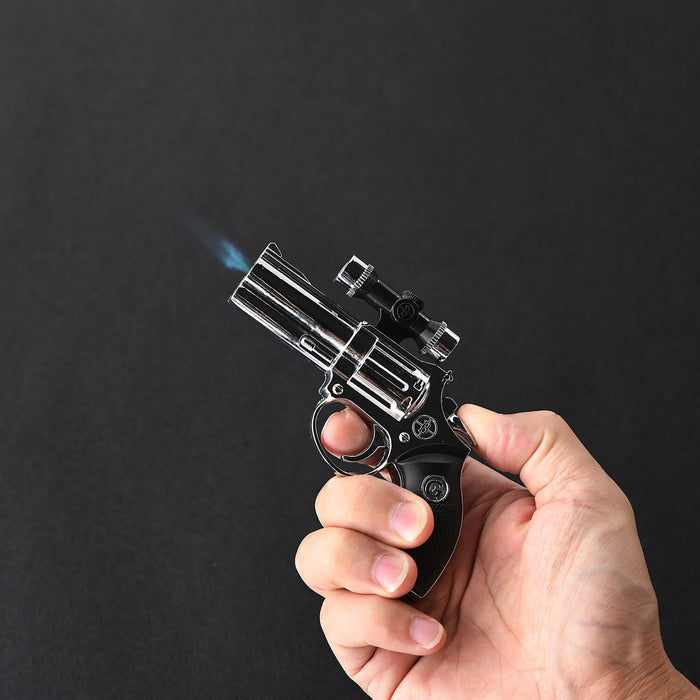 gb target mini butane gun lighter and laser pointer scope