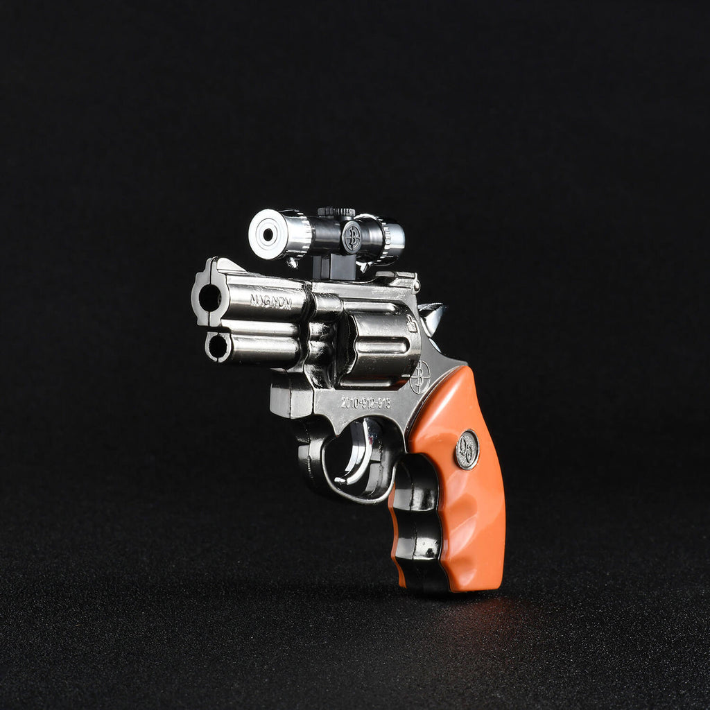 MAG NCM butane gun lighter and laser pointer scope on display 