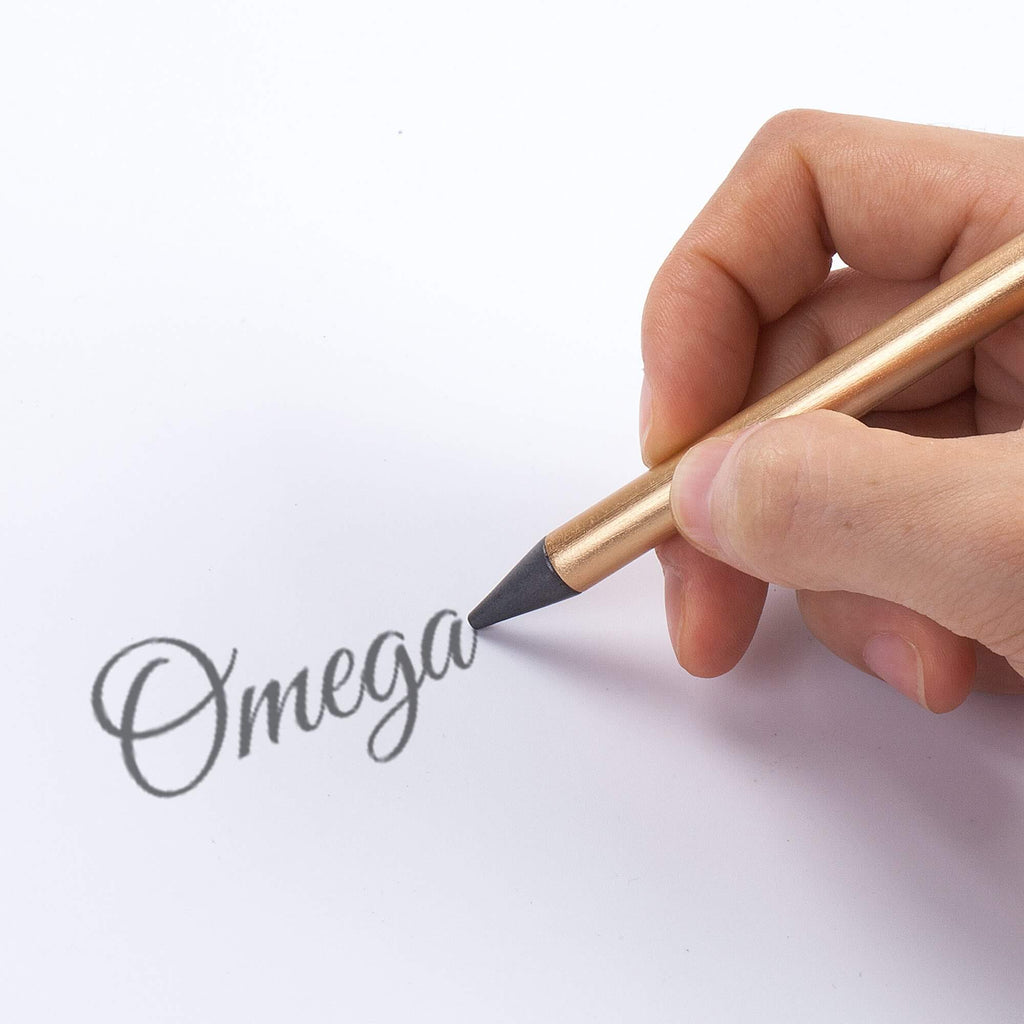 Gold omega Axl pen with inkiness metal tip 